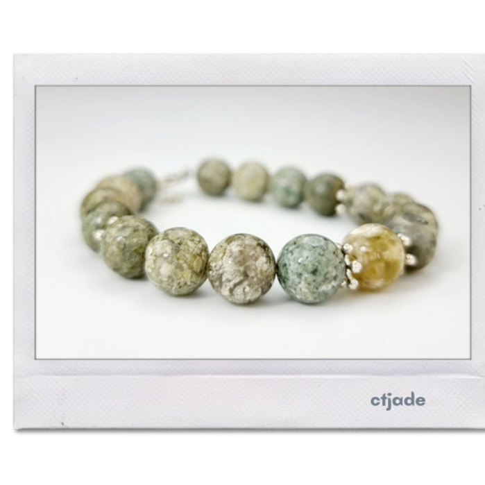 2106048 Trang sức phong thủy hộ mệnh may mắn thịnh vượng vòng tay đá Thạch anh đại dương Ocean Jasper CTjade